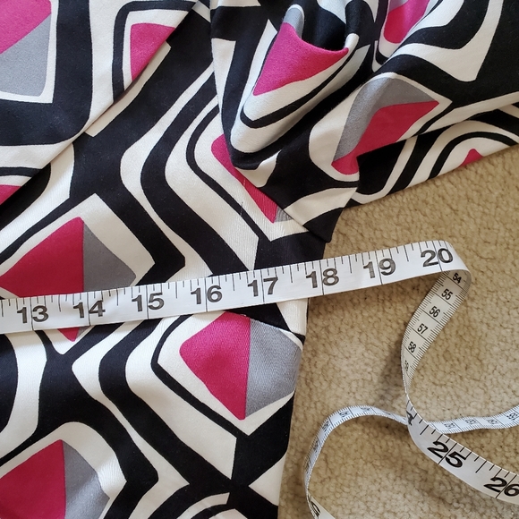 Chapter One printed belted jacket cotton 3/4 sleeve black white pink 4 xs small - Picture 12 of 12